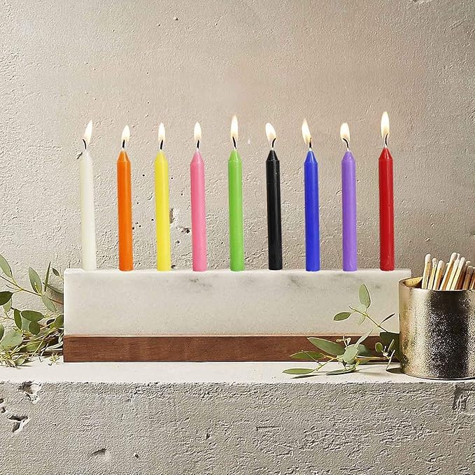 YOROXRG 100 pcs Spells Chime Candles Unscented Assorted Colors Mini Taper Candles | 4" Tall x 1/2" Diameter | Great for Casting Chimes, Rituals, Spells