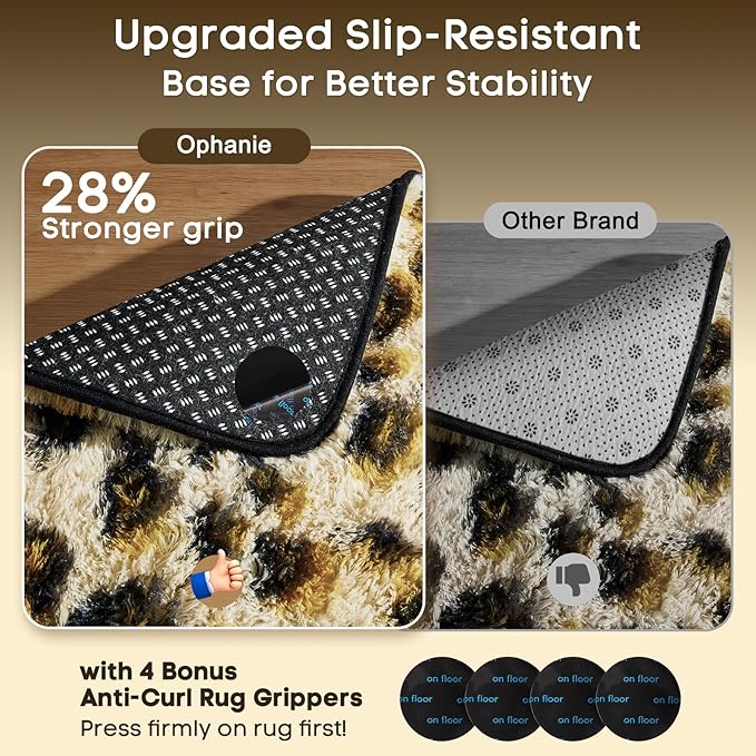 Ophanie 4x6 Leopard Rugs for Bedroom Living Room, Fluffy Shag Large Fuzzy Plush Soft Throw Cheetah Print Rug,Large Shaggy Floor Big Carpets, Kids Home Decor Aesthetic, Nursery