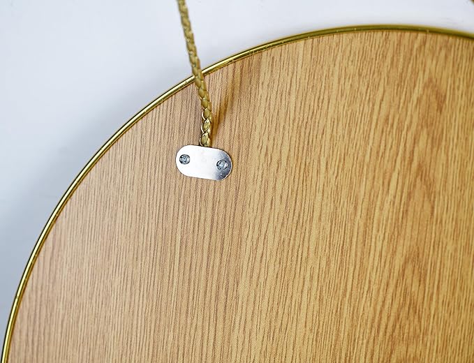 YCHMIR 11.8-inch Small Round Wall Mirror, Gold Bathroom Mirror
