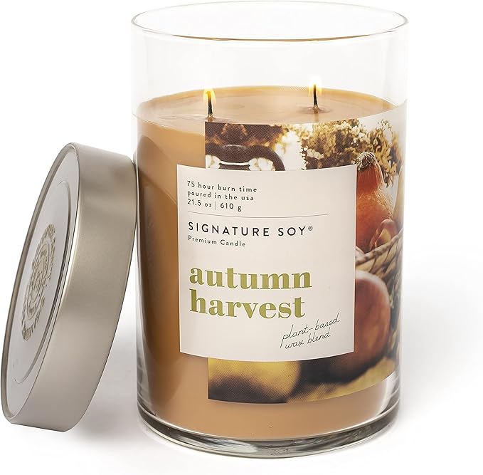 Signature Soy Lidded Autumn Harvest Scented Candle Extra Large Jar