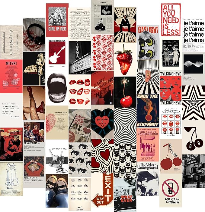 KBKBART 50Pcs Downtown Girl Posters, Downtown Girl Room Decor, Y2k Wall Art Prints for Bedroom, Coquette Wall Collage Kit for Room Aesthetic, 4"x6" Vintage Photo Collage Kit Pictures for Dorm Decor