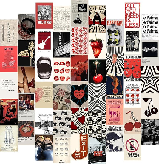 KBKBART 50Pcs Downtown Girl Posters, Downtown Girl Room Decor, Y2k Wall Art Prints for Bedroom, Coquette Wall Collage Kit for Room Aesthetic, 4"x6" Vintage Photo Collage Kit Pictures for Dorm Decor