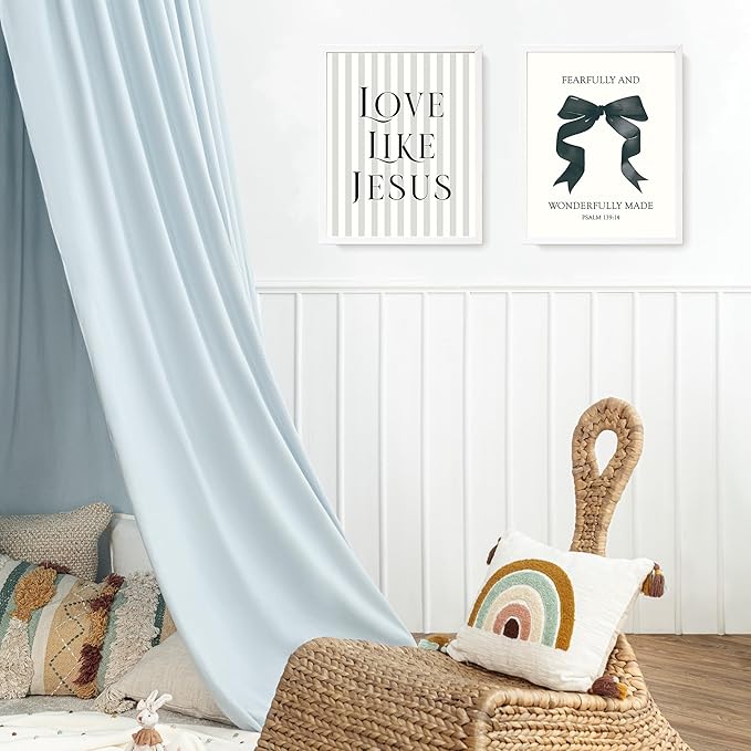 LARTSFRO Coquette Black Bow Jesus Wall Art Decor Posters, Black Bow Room Christian Bedroom Bathroom Wall Art Decor Aesthetic for Teen Girls College Gifts, Inspirational Bible Verses Bow Wall Decor, 10x8 Inch Set of 4 Bow Pictures(UNFRAMED)