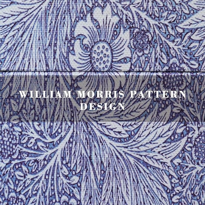 Vintage Decorative Storage Box with Handle, Retro Floral William Morris Keepsake Organizer Chest for Jewelry, Trinkets, Gift Packaging and Home Decor, 7 x 5.6 x 4.7 Inch
