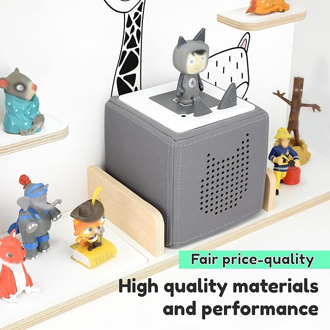 stadtecken Wooden Shelf for Music Box I Suitable for The Toniebox and Tonies I Perfect Storage in The Children's Room I for Setting up or Hanging (Friends)