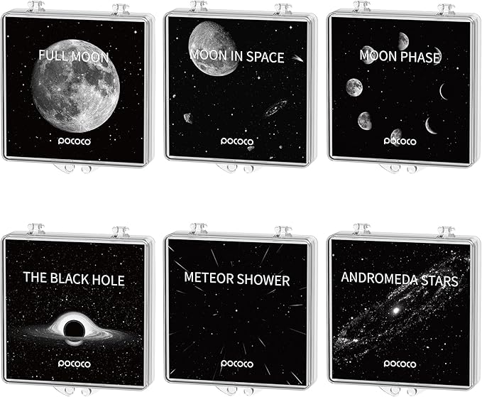 POCOCO Moon and Stars Series Discs, 5K Resolution, Realistic Patterns, 6 Pieces