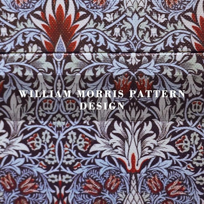 Vintage Decorative Storage Box with Handle, Retro Floral William Morris Keepsake Organizer Chest for Jewelry, Trinkets, Gift Packaging and Home Decor, 7 x 5.6 x 4.7 Inch