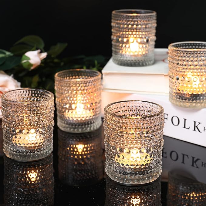 72pcs Votive Candle Holders - Wedding Decor, Clear Glass DIY Wax Filling Votives Candle Holders, Tea Light Candle Holder for Birthday Home Table Decoration（Clear,72）