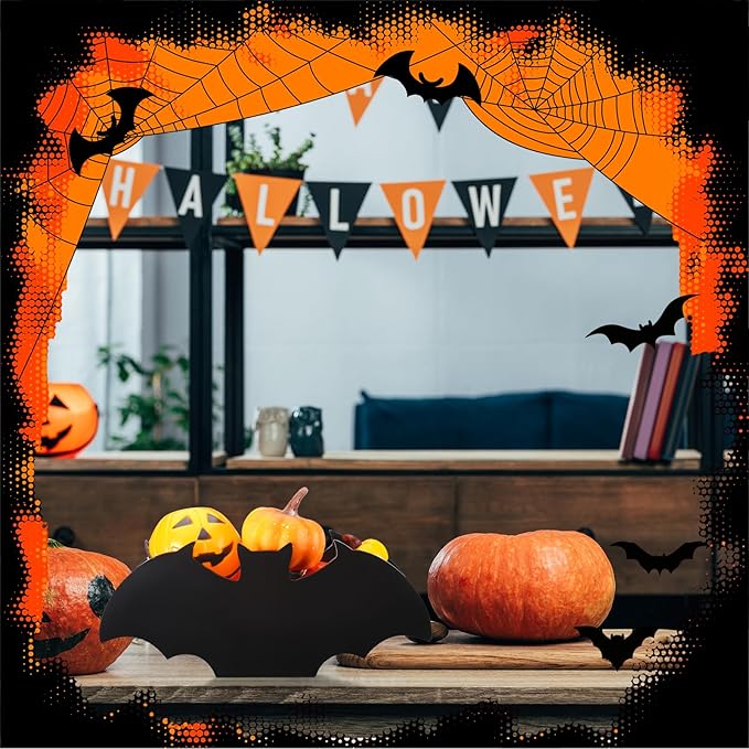 Yousoontic 3 Pcs Bat Boxes Bat Makeup Brush Holder Gothic Makeup Organizer Bat Decor Bat Tray for Home Cosmetic Bathroom Desk Storage Room Vanity Office Halloween Party Accessories Keys Pen Container