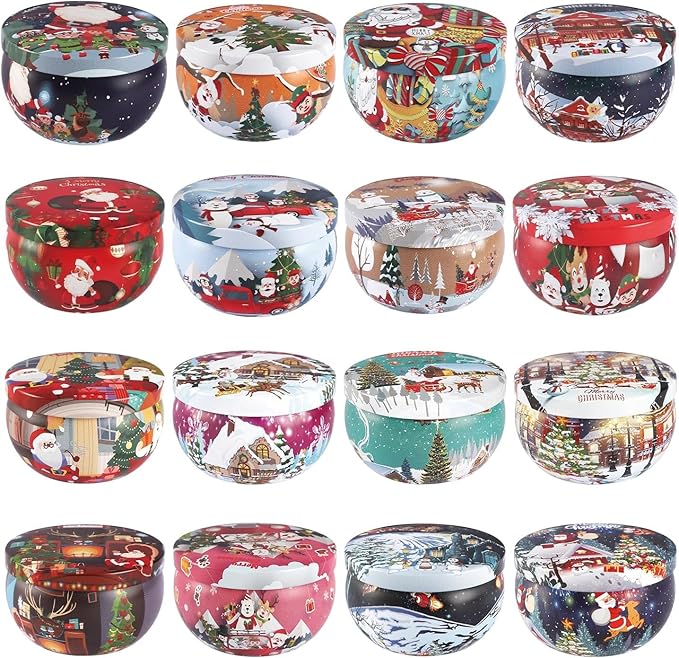 WPONSZU 16Pack Christmas Scented Candles,Candvent Calendar 2025, Gift Set 2.5oz Strong Fragrance Aromatherapy Candles,Portable Travel Tin Jar Candles Gifts for Home Scented Decoration Valentine'sDay