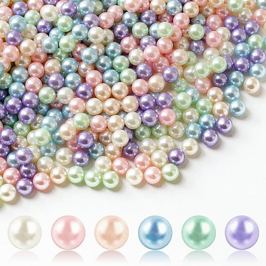 1400Pcs Macaron Colors Vase Filler Pearl Beads for Crafting 8mm Beads No Holes Decor Suitable for Wedding Decor, Party Decorations, Centerpiece Table Decorations