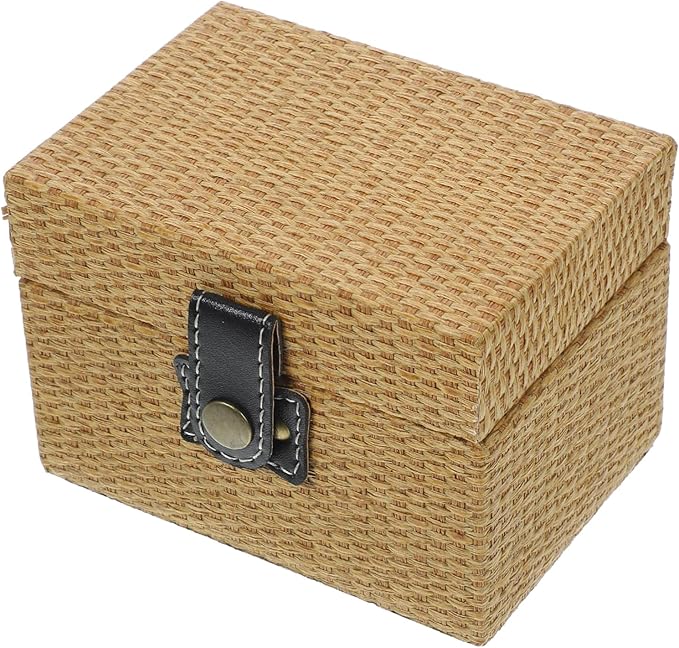 Decorative Wooden Storage Box Lid Small Jewelry Organizer for Cosmetics and Trinkets Rustic Wood Keepsake Container for Home Decor and Giving