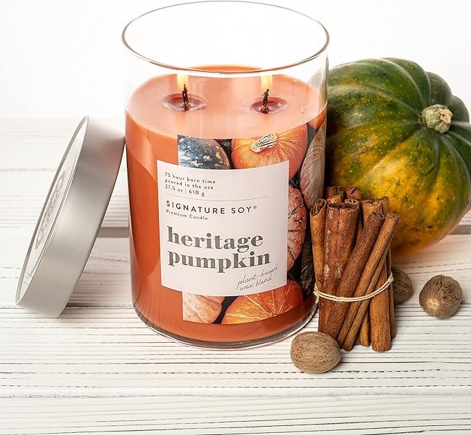 Signature Soy Lidded Heritage Pumpkin Scented Candle Extra Large Jar