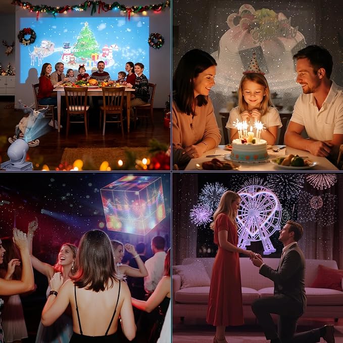 M METERXITY Star Projector, Star Light with Naked Eye 3D Technology 60+ Scene Modes, Bluetooth Speaker Night Light Projector for Home, Bedroom, Ceiling, Party, Gifts, Christmas, New Year