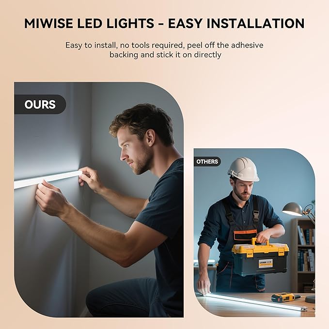 MIWISE COB LED Strip,6000K Daylight White 20ft/6.1m,Dimmable Super Bright 24V LED Strip Light,CRI 90+ Flexible Tape Light with RF Remote Timer Function,for Home/Cabinet/Bedroom DIY Lighting Project