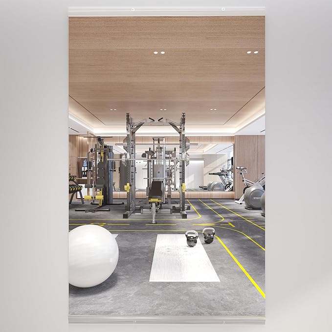 48X30 1Pack Large Home Gym Mirror, Frameless Tempered Glass Dance Wall Mounted Mirror for Home, Yoga, Dancing, Studio, Living Room