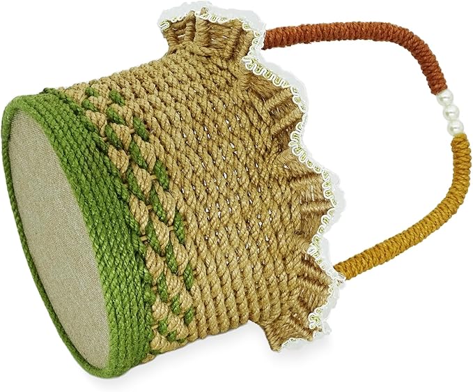 Zenpeace Wicker Basket, Suitable For Hand-Woven Basket In Bedrooms, Kitchens, Bathrooms and Living Rooms, for Organizing and Decorating Projects, Storage Clothes and Various Items vases