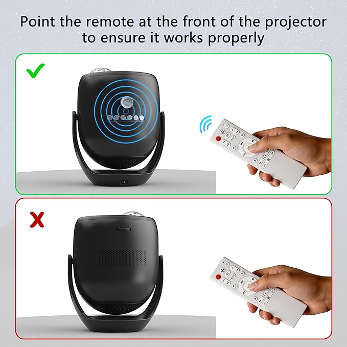 AIRIVO 3D Galaxy Projector, 3D Visual Star Projector with 90 3D Scenes, Planetarium Projector with Bluetooth Speaker, Moving Stars, Night Light Projector for Room Decor, Kids Adults, Christmas, Black