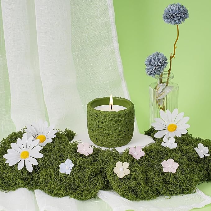 Viyffo 6oz Citronella Candle Outdoor, Small Citronella Candle Indoor, Candles for Home Scented, Non Toxic Soy, Green Ceramic Jar for Patio, Backyard Décor & Camping Gift (12+ Hours Burn)