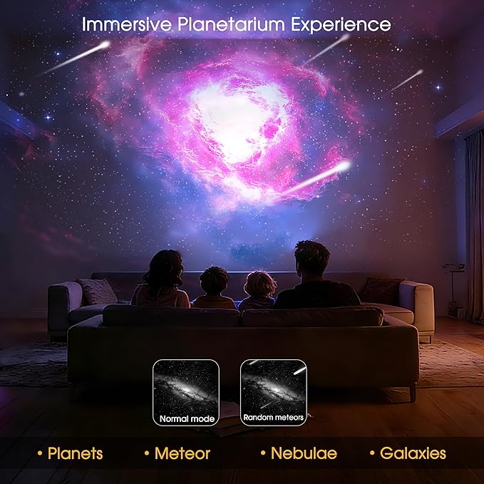 L LOHAS LED Galaxy Projector, Star Projector Planetarium Night Light, 13 in 1 HD Space Night Light Projector with Light Strip Meteor for Kids Bedroom Birthday Christmas Gift