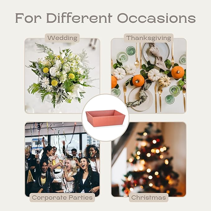 Pack of 5 Empty Baskets for Gifts - Ideal for Christmas and Decorative Trays for Home - 9" x 6.69" x 3.14" Corten Silk