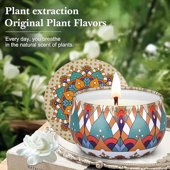 Scented Candle Gift Set, 12 Pack Natural Soy Wax Candles, 20–25 Hours Long-Lasting Aromatherapy, Gift Box for Home Decor & Gifts for Mom, Women