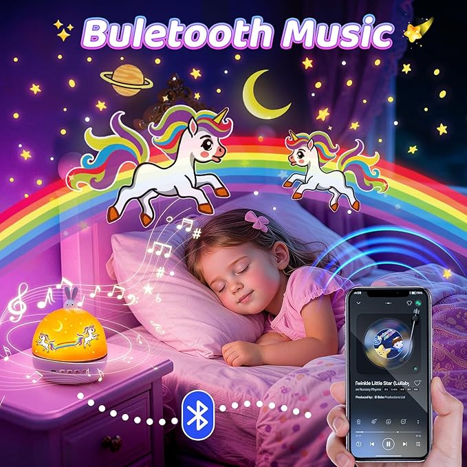 One Fire Dinosaur Night Light Projector, with 15 Films & Bluetooth Music and Remote-Controlled Dino Night Light, Rechargeable Star Projector for Kids, Dino Decor Dinosaur Gifts for Boys.