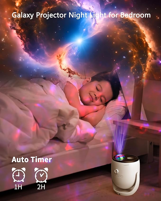 3D Galaxy Projector, Star Projector with 90 Dynamic Scenes, HD Planetarium Projector Night Light with Bluetooth Speaker for Room, Christmas Gift for Kids Adults, Relaxing Ambiance