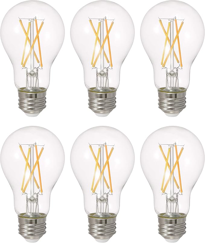 SYLVANIA LED TruWave Natural Series A19 Light Bulb, 40W Equivalent, Efficient 5.5W, Dimmable, 450 Lumens (40805), Soft White ( 6 Count )