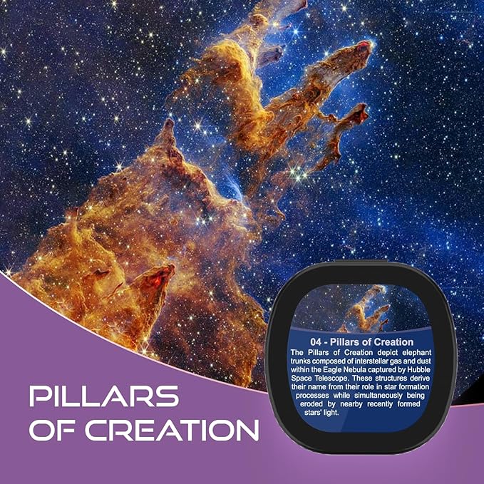 Set of 6 Replaceable Galaxy Projector Disc – for Samosvit Home Planetarium Galaxy Projector with Meteor Effect – Gift for Kids (Cosmic Nebulas 1/6) Galaxy Disc