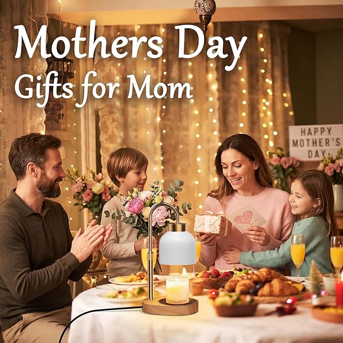 Candle Warmer Lamp, with Timer Dimmer, Height and Brightness Adjustable, Modern Electric Wax Warmer for Women Mom, Best Birthday and House Warming Gift for New Home Decor