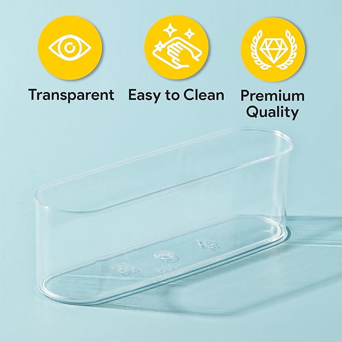 Hammont Acrylic Box - Party Favor Gift Boxes - Clear Cube with Rounded Edges for Gifts, Weddings, Treats, Candies & Accessories - Square Home Storage Boxes | 5”x1.5”x2.5 (12 Pack)