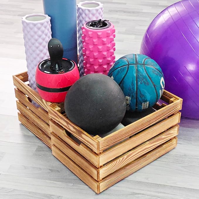 Brown Wooden Crates are Suitable for Storage, Milk Crates, Wine Crates, Festival Decorations, Camping, and Other Multi-Purpose. They are Sturdy and Durable, set of 2 Length of 17.7 inches.