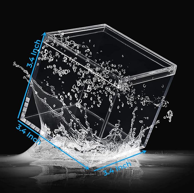 KissYou Acrylic Box Clear Boxes with Lid for Display Small Acrylic Square Cube Jewelry Storage Boxes Graduation Wedding Birthday Candy Boxes Party Decoration Decorative Box