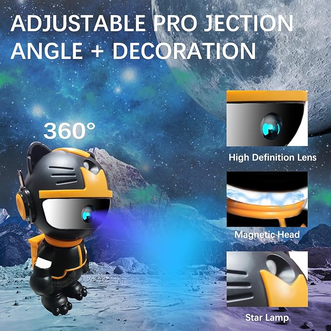 Start Projector-8 Colors Northern Light,Starry Nebula Ceiling LED Lamp, Robot Astronaut Galaxy Projetor with Remote,Galaxy Projector for Kids Room Decor Aesthetic,Star Projector for Bedroom