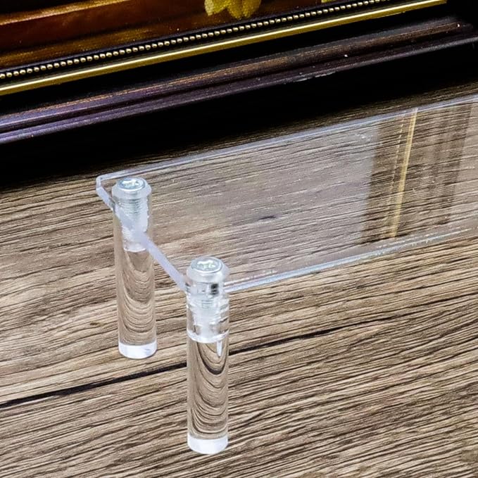 T Tulead Acrylic Riser Clear Display Risers Stand Tabletop Display Risers Rectangular Organizer Shelf 1 Tier for Perfume Jewelry Cupcake