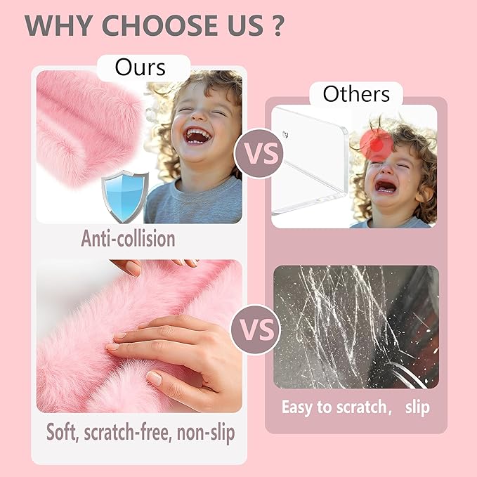 1PC Plush Bookshelf for Kids, Soft Hanging Book Display Shelf for Nursery Wall, Easy Mount Floating Bookshelf Display Organizer, Unique (Pink)