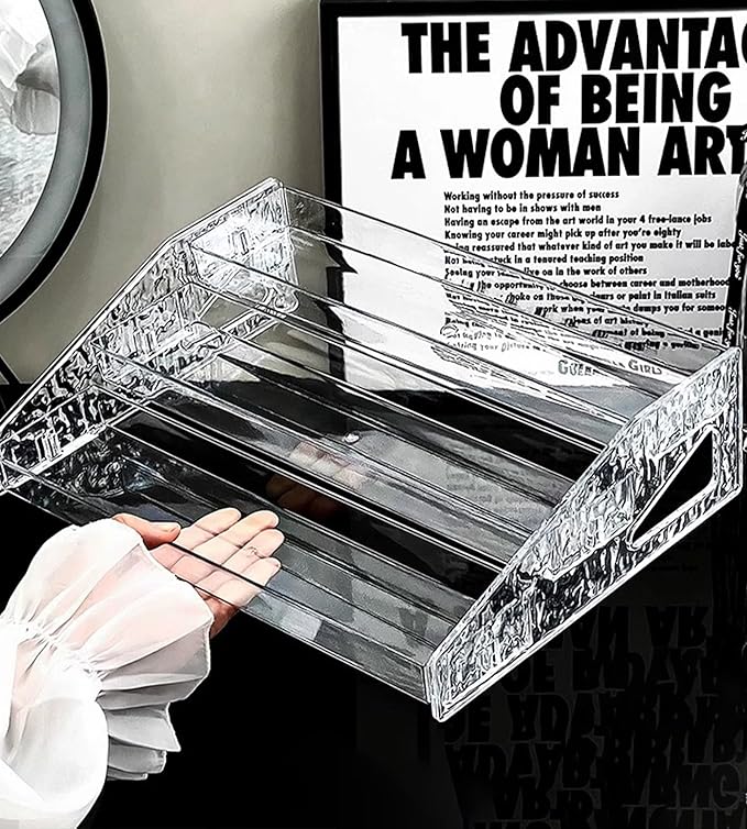 Acrylic Display Riser, 3 Tier Perfume Organizer Stand, Cupcake Holder, Display Shelf for Figures and Collection, Dessert Shelves