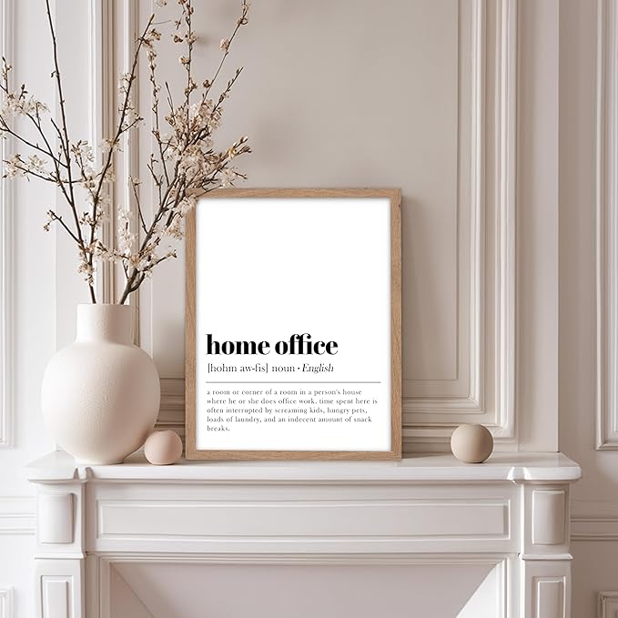 Poster Master Typography Poster - Retro Dictionary Print - Home Office Definition, Book Page, Funny - Gift for Colleague, Friend - Wall Decor for Home, Workplace, 11x14 Beige Framed