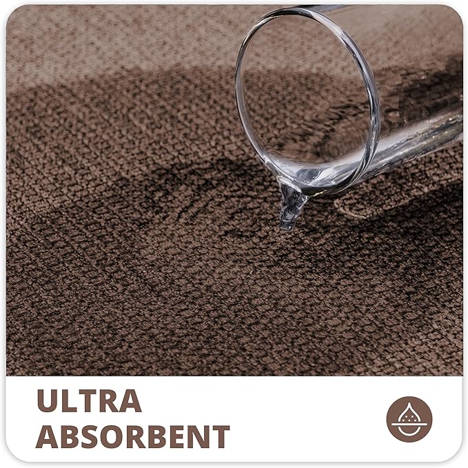 Bosap Bath Mat,Ultra Thin Bathroom Runner Rugs,Large Bath Mats for Bathroom,Quick Dry,Non-Slip,Machine Washable,Low Pile,Bath Rug,Shower Outside,Sink,Home Decor Accessories.Brown,3'x6'(36x72inch)