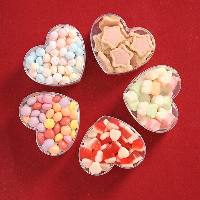 KissYou Acrylic Box Clear Box with Lid Acrylic Candy Box Jewelry Storage Display Boxes for School Wedding Birthday Graduation Party Favor