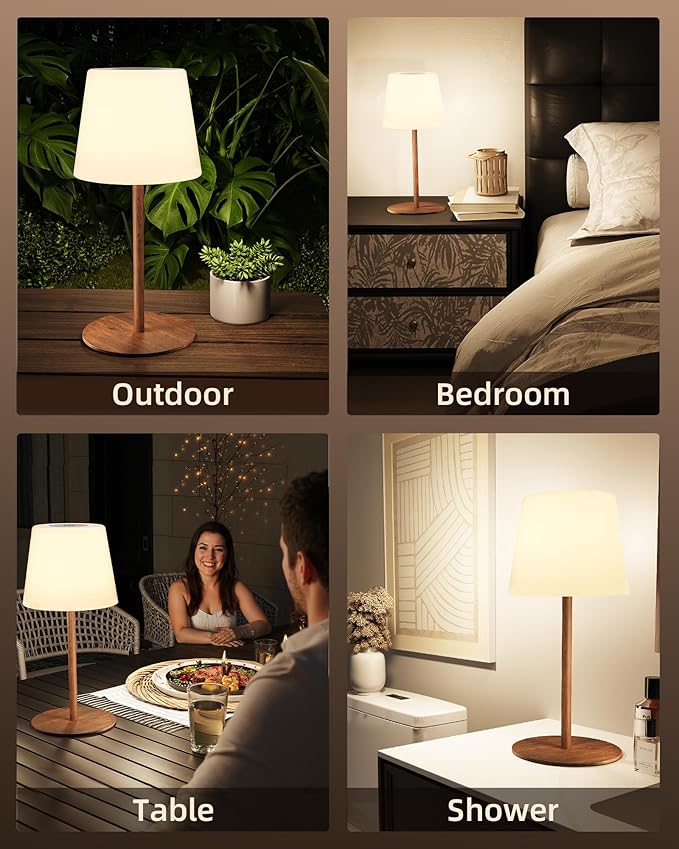 EZVALO Spa-Like Shower Lamp – IP65 Waterproof Bathroom Lamp, Rechargeable Cordless Mood Light, 3 Color Temps for Relaxing Bathroom & Bathtub Experience (1 Pack)
