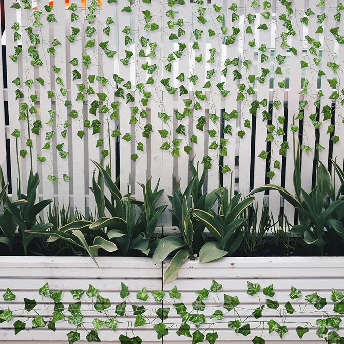 ARTKAIKE Fake Vines for Room Decor Aesthetic Artificial Plant Ivy Leaves Hanging Greenery Garlands for Home Bedroom Wall Wedding Party Decor (504FT 72PCS Vines)