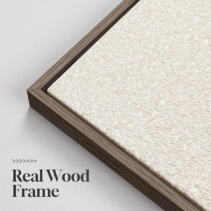 3D Textured Framed Neutral Abstract Wall Art, Modern Beige and Brown Block and Rope Paintings Artwork for Walls, Minimalist Pictures for Living Room Dining Room Bedroom Entryway Wall Decor 24x36 In