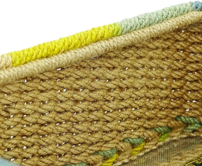 Zenpeace Wicker Large Rectangle Basket, Suitable For Hand-Woven Basket ，In Bedrooms, Kitchens, Bathrooms and Living Rooms, Organizing and Decorating Projects, Storage Various Items ，Bread and Keys