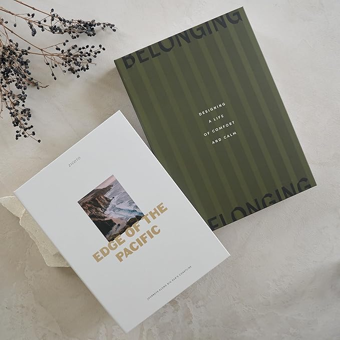Beautiful Decorative Books - Set of 2 Boxes Enhance Your Coffee Table, Bookshelf or Mantel Shelf Decor - Aesthetic Fake/Faux Books for Modern Home Decoration, Photo Storage and as a Keepsake Box