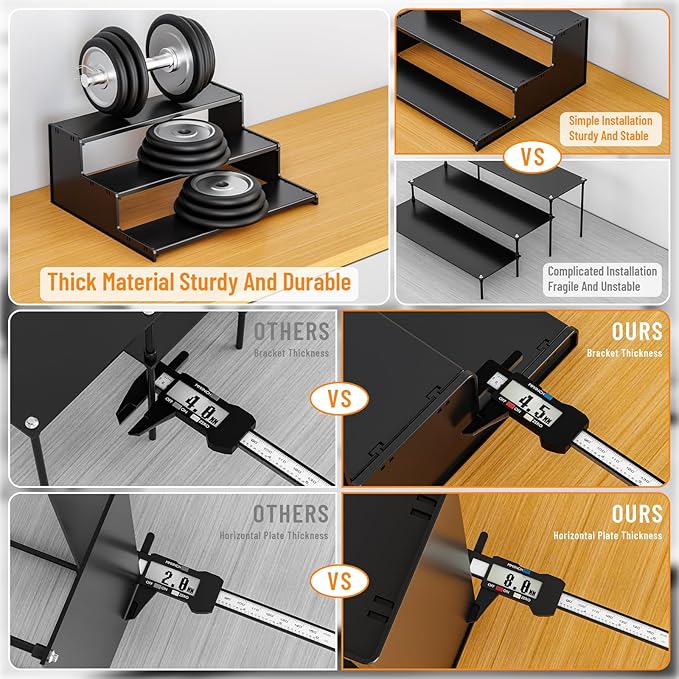 Yieach Cologne Stand for Men,3 Tier Black Perfume Tray for Cologne,Acrylic Display Risers for Collection,Fragrance,Cupcake,Figure Display Shelf,Perfume Stand Organizer,Product Fragrance Display Stand