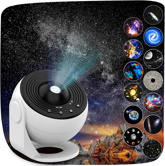 Galaxy Projector Pro, 13 in 1 Home Planetarium Galaxy Projector for Bedroom, Star Projector Galaxy Light with Timer, Adjustable Focus Night Light Projector