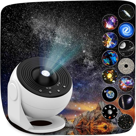 Galaxy Projector Pro, 13 in 1 Home Planetarium Galaxy Projector for Bedroom, Star Projector Galaxy Light with Timer, Adjustable Focus Night Light Projector