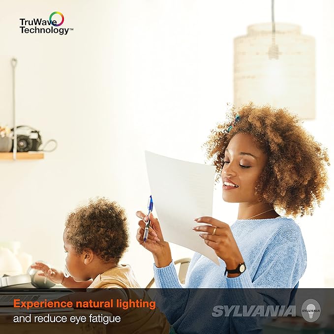 SYLVANIA Led Truwave Natural Series A19 Light Bulb, 60W Equivalent, Efficient 8W, Dimmable, Medium Base, 800 Lumens, Clear, 2700K, Soft White - 16 Pack (40804)